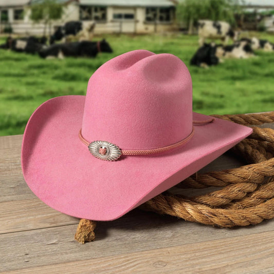 88025 pink fur felt Cowboy hat